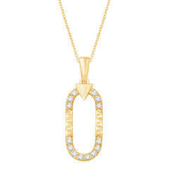 14 KT Rounds Shape Yellow Gold Diamond Pendant