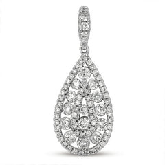 14 KT Rounds Shape White Gold Diamond Pendant