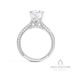 Bridal Knife-Edge Pear Semi-Mount Engagement Ring in White Gold