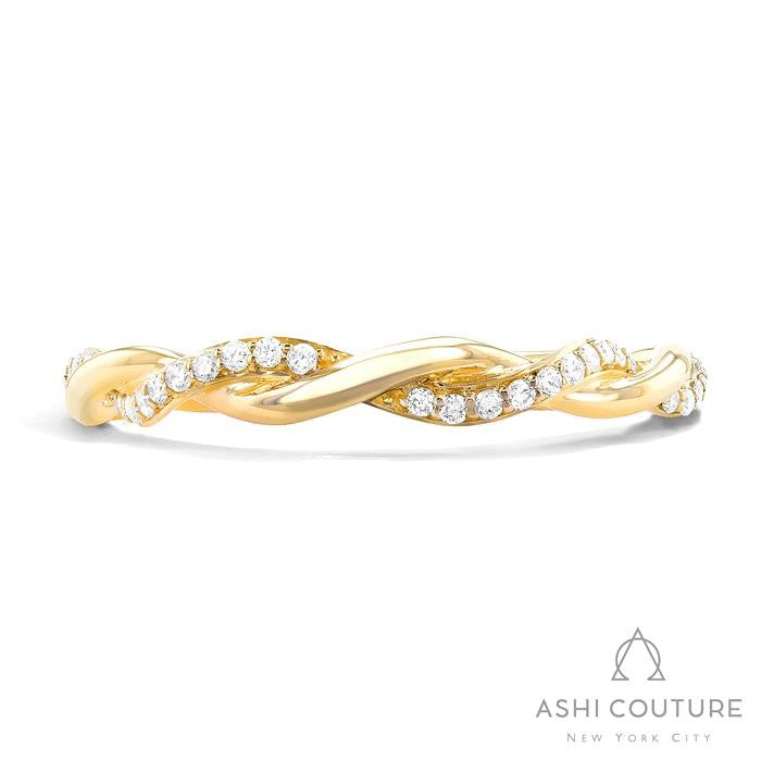 Bridal Twist Band in Yellow Gold