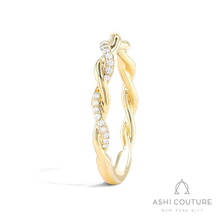 Bridal Twist Band in Yellow Gold