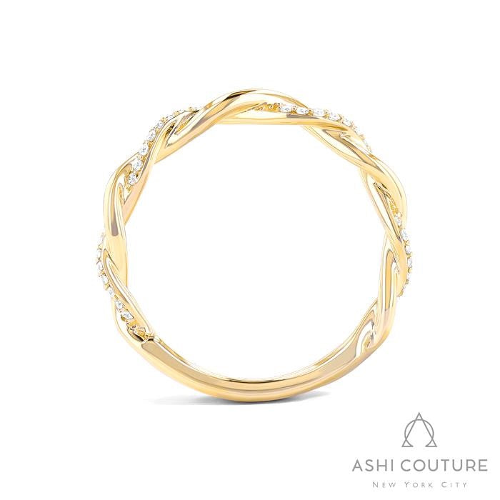 Bridal Twist Band in Yellow Gold