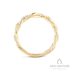 Bridal Twist Band in Yellow Gold