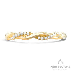 Bridal Twist Band in Yellow Gold