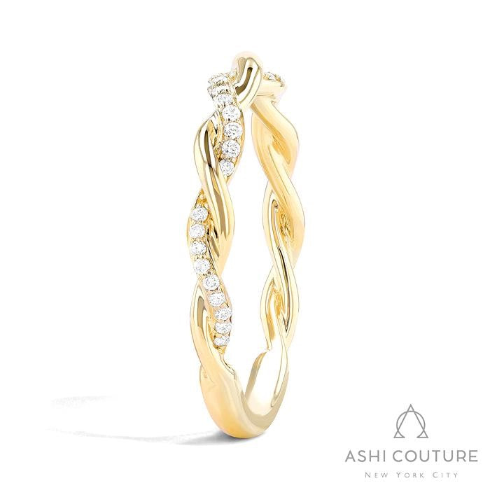 Bridal Twist Band in Yellow Gold